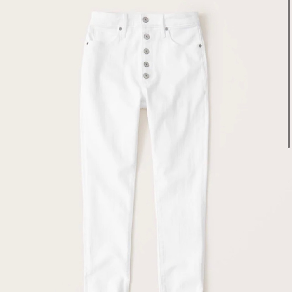 Abercrombie & Fitch White High Rise denims